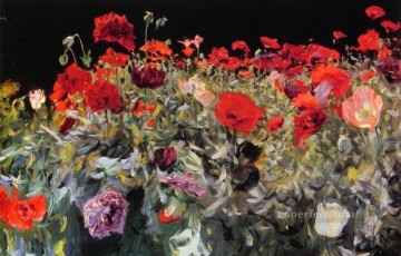 Amapolas paisaje John Singer Sargent Impresionismo Flores Pinturas al óleo